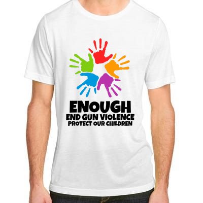 Enough End Gun Violence Protect Our Children Handprint Adult ChromaSoft Performance T-Shirt