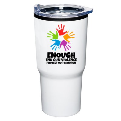 Enough End Gun Violence Protect Our Children Handprint Tumbler