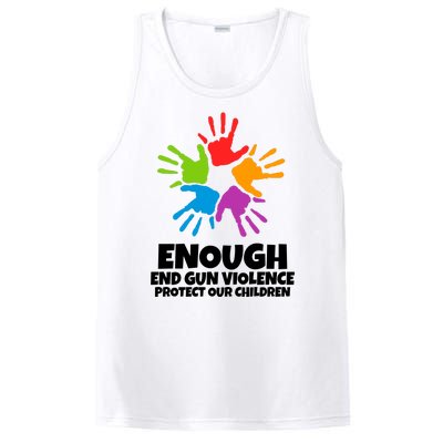 Enough End Gun Violence Protect Our Children Handprint PosiCharge Competitor Tank