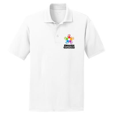 Enough End Gun Violence Protect Our Children Handprint PosiCharge RacerMesh Polo