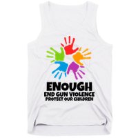 Enough End Gun Violence Protect Our Children Handprint Tank Top