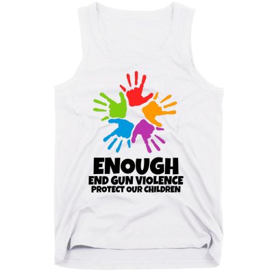 Enough End Gun Violence Protect Our Children Handprint Tank Top