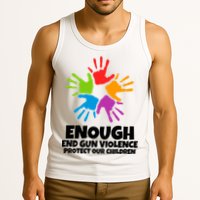 Enough End Gun Violence Protect Our Children Handprint Tank Top