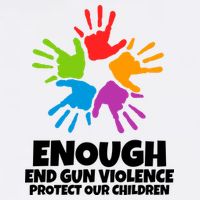 Enough End Gun Violence Protect Our Children Handprint Kids T-Shirt