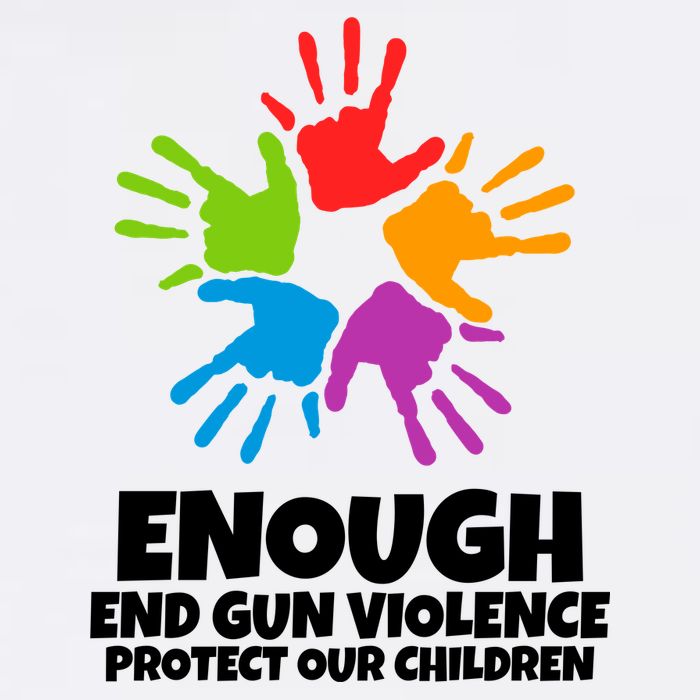 Enough End Gun Violence Protect Our Children Handprint Kids T-Shirt