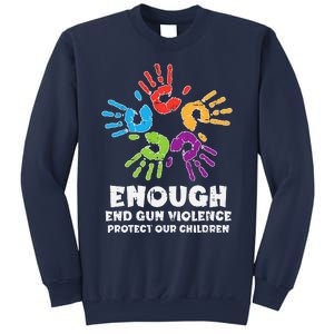 Enough End Gun Violence Protect Our Children Orange Mom Dad Sweatshirt