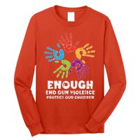 Enough End Gun Violence Protect Our Children Orange Mom Dad Long Sleeve Shirt