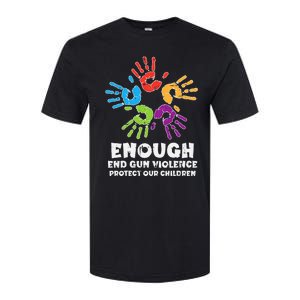 Enough End Gun Violence Protect Our Children Orange Mom Dad Softstyle CVC T-Shirt