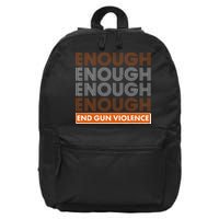 Enough End Gun Violence 16 in Basic Backpack
