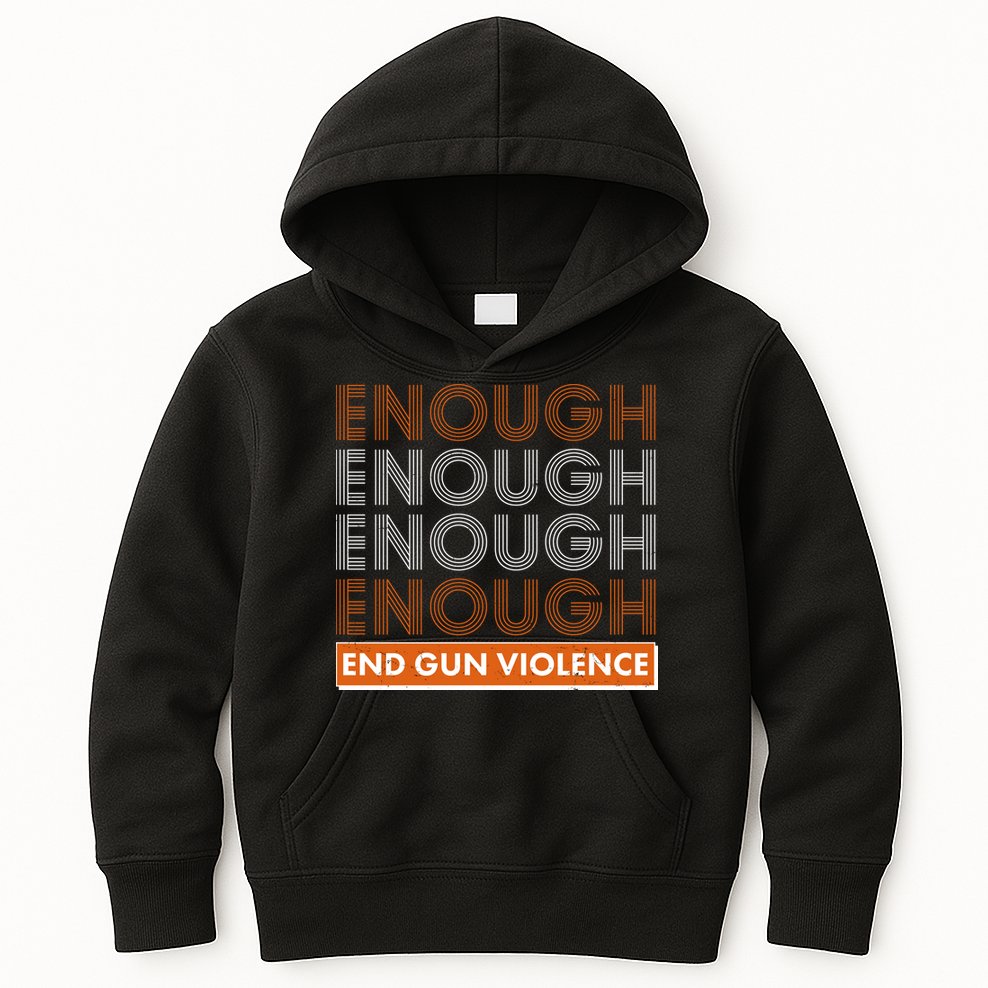 Enough End Gun Violence Kids Hoodie