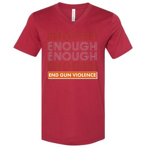 Enough End Gun Violence V-Neck T-Shirt