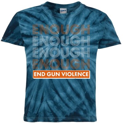 Enough End Gun Violence Kids Tie-Dye T-Shirt