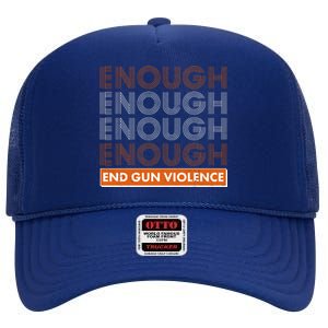 Enough End Gun Violence High Crown Mesh Back Trucker Hat