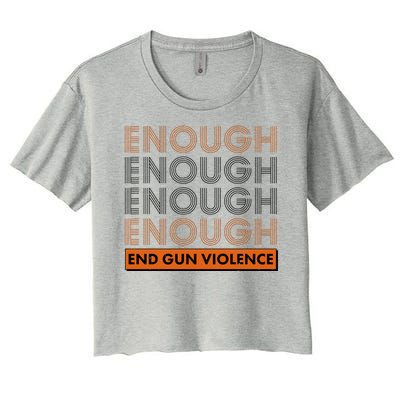 Enough End Gun Violence Women's Crop Top Tee