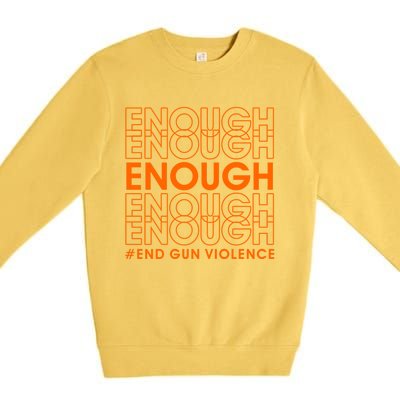 Enough End Gun Violence Protect Our Children Orange Premium Crewneck Sweatshirt