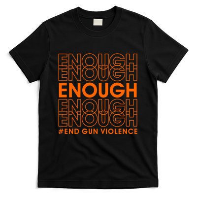 Enough End Gun Violence Protect Our Children Orange T-Shirt