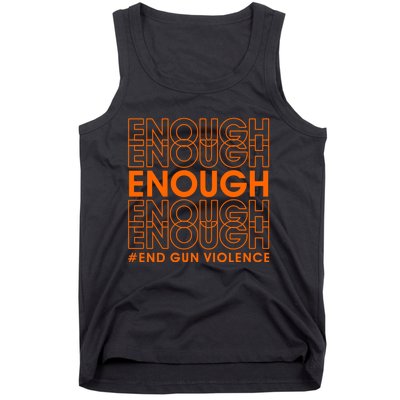 Enough End Gun Violence Protect Our Children Orange Tank Top