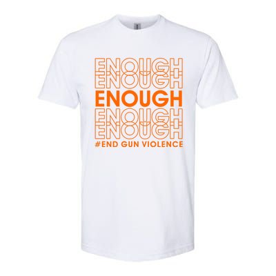 Enough End Gun Violence Protect Our Children Orange Softstyle CVC T-Shirt