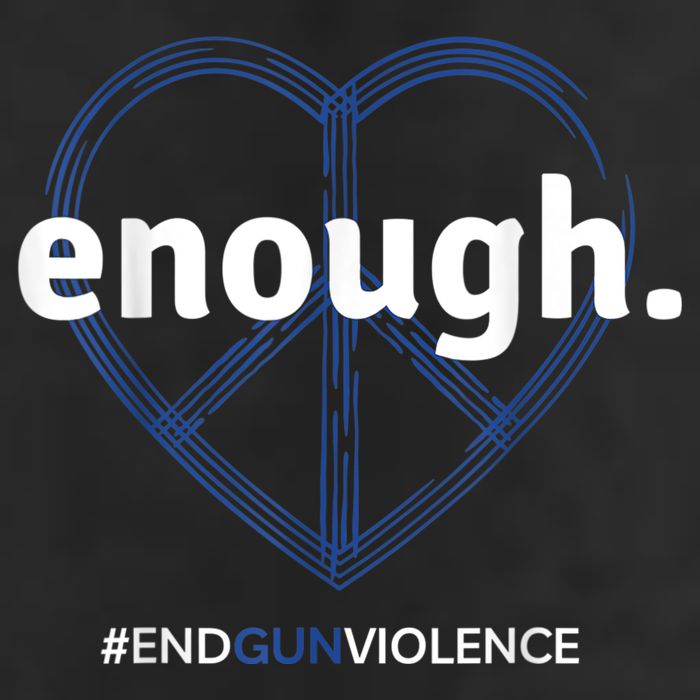 Enough End Gun Violence National Gun Violence Awareness Day 7 Panel Mesh Trucker Snapback Hat