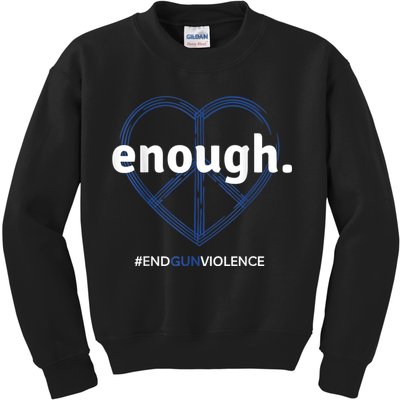 Enough End Gun Violence National Gun Violence Awareness Day Kids Sweatshirt