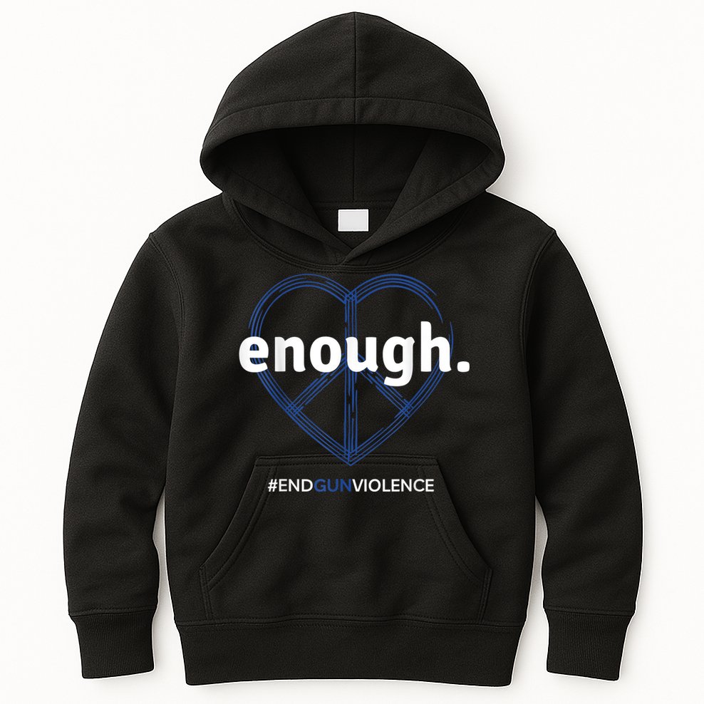 Enough End Gun Violence National Gun Violence Awareness Day Kids Hoodie