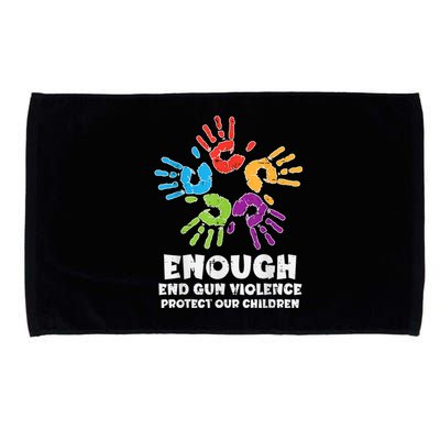 Enough End Gun Violence Protect Our Children Orange Mom Dad Microfiber Hand Towel