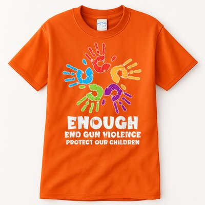 Enough End Gun Violence Protect Our Children Orange Mom Dad Tall T-Shirt