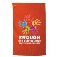 Enough End Gun Violence Protect Our Children Orange Mom Dad Platinum Collection Golf Towel