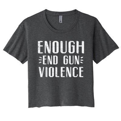 Enough End Gun Violence Awareness Orange Women's Crop Top Tee