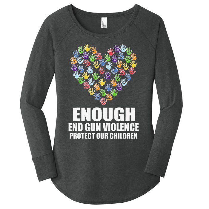 Enough End Gun Violence Protect Our Children Orange Mom Dad Women's Perfect Tri Tunic Long Sleeve Shirt