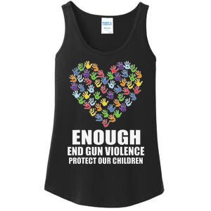 Enough End Gun Violence Protect Our Children Orange Mom Dad Ladies Essential Tank