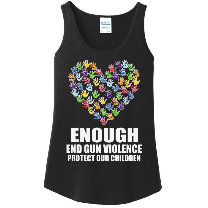 Enough End Gun Violence Protect Our Children Orange Mom Dad Ladies Essential Tank