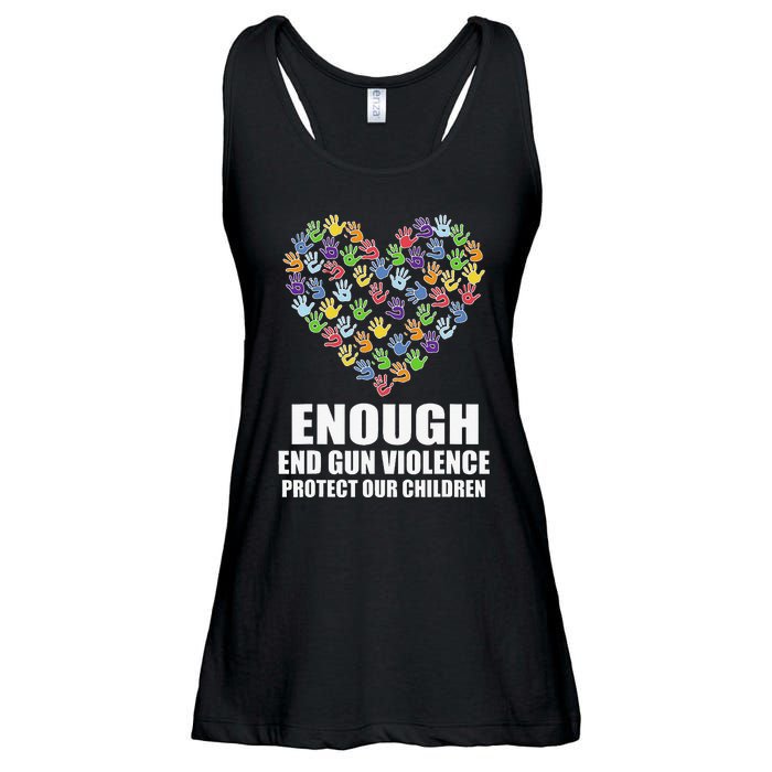 Enough End Gun Violence Protect Our Children Orange Mom Dad Ladies Essential Flowy Tank