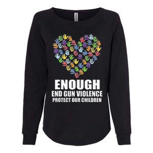 Enough End Gun Violence Protect Our Children Orange Mom Dad Womens California Wash Sweatshirt