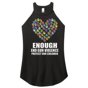 Enough End Gun Violence Protect Our Children Orange Mom Dad Women's Perfect Tri Rocker Tank