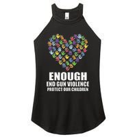 Enough End Gun Violence Protect Our Children Orange Mom Dad Women's Perfect Tri Rocker Tank