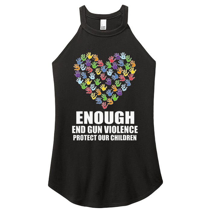 Enough End Gun Violence Protect Our Children Orange Mom Dad Women's Perfect Tri Rocker Tank