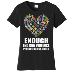 Enough End Gun Violence Protect Our Children Orange Mom Dad Women's T-Shirt