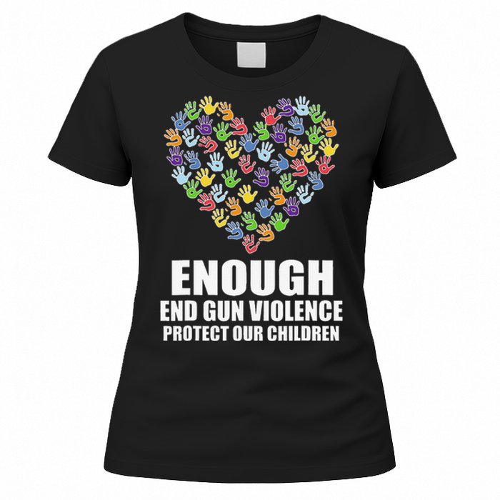 Enough End Gun Violence Protect Our Children Orange Mom Dad Women's T-Shirt