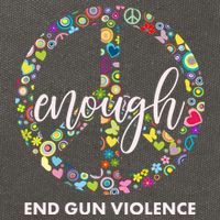 Enough End Gun Violence Peace Sign Cotton Canvas Backpack