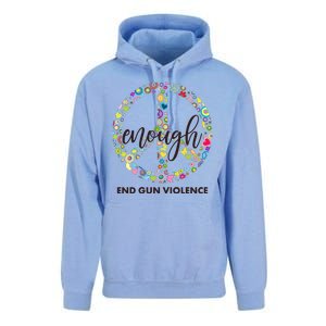 Enough End Gun Violence Peace Sign Unisex Surf Hoodie