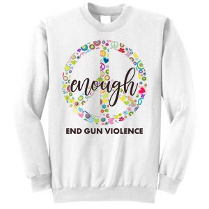 Enough End Gun Violence Peace Sign Sweatshirt