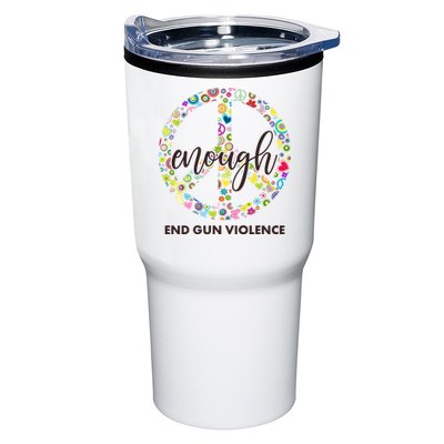 Enough End Gun Violence Peace Sign Tumbler