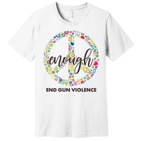 Enough End Gun Violence Peace Sign Premium T-Shirt