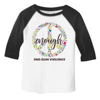 Enough End Gun Violence Peace Sign Toddler Fine Jersey T-Shirt