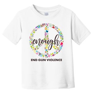 Enough End Gun Violence Peace Sign Toddler T-Shirt