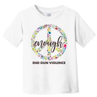 Enough End Gun Violence Peace Sign Toddler T-Shirt