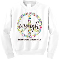 Enough End Gun Violence Peace Sign Kids Sweatshirt