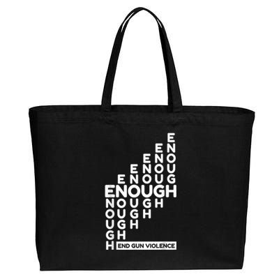 Enough End Gun Violence No Gun Awareness Day Wear Orange Cotton Canvas Jumbo Tote