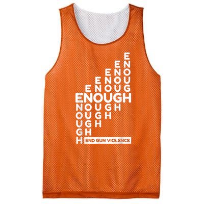 Enough End Gun Violence No Gun Awareness Day Wear Orange Mesh Reversible Basketball Jersey Tank